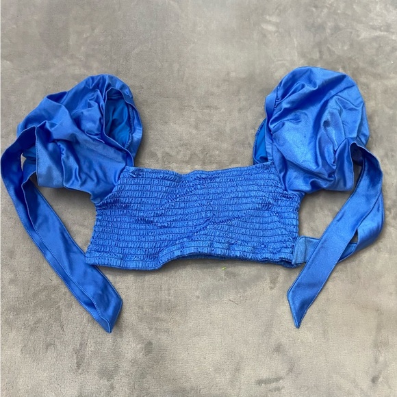 New! SET Agua Bendita Eileen Mila puff sleeve cheeky Bikini 10232 24308 - Picture 3 of 15